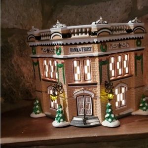 Department 56 Snow Village “Village Bank & Trust